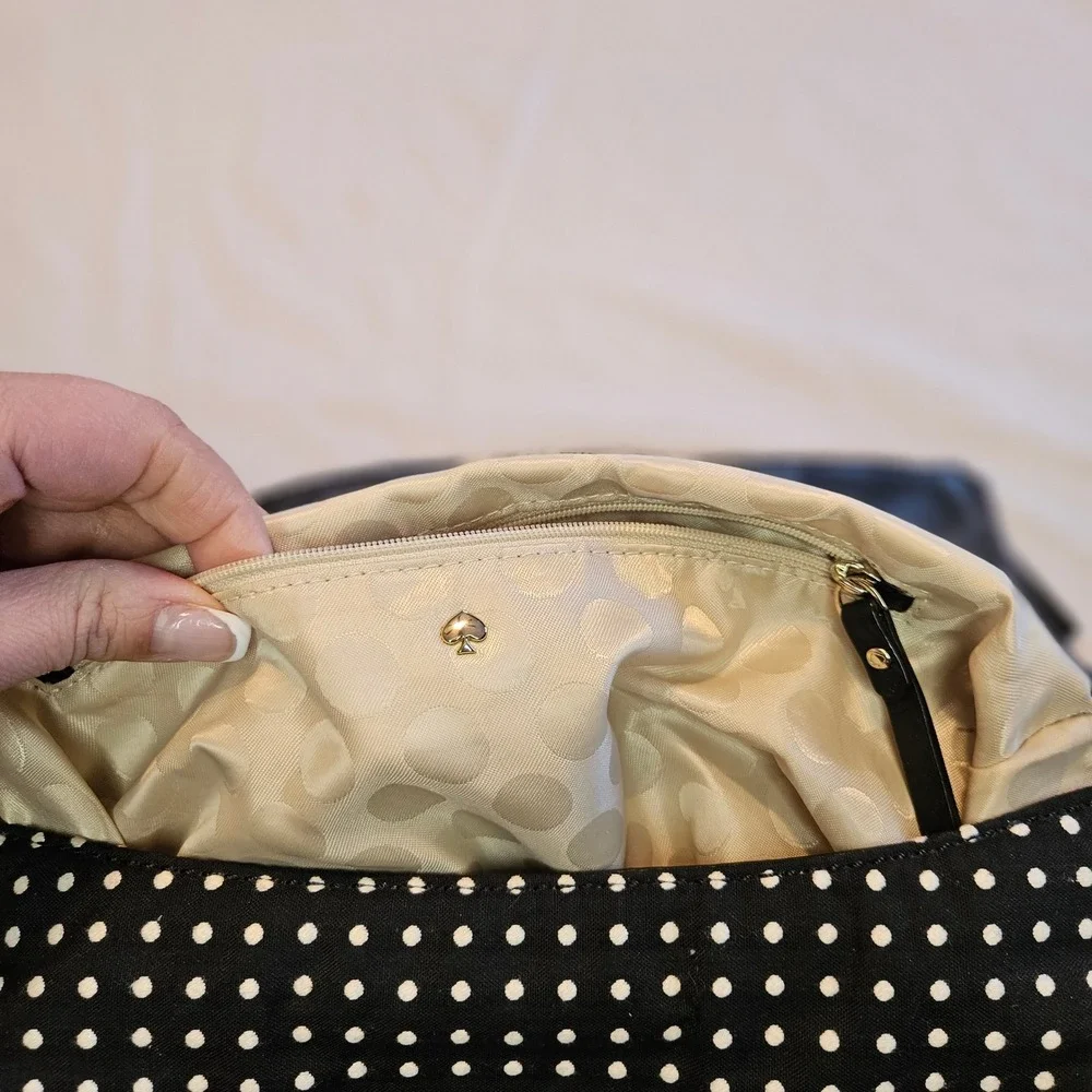 Kate Spade Cobble Hill Little‎ Minka Black Leather Polka Dot Satchel Crossbody